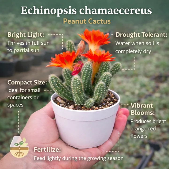 Echinopsis Chamaecereus - Peanut Cactus - Image 2