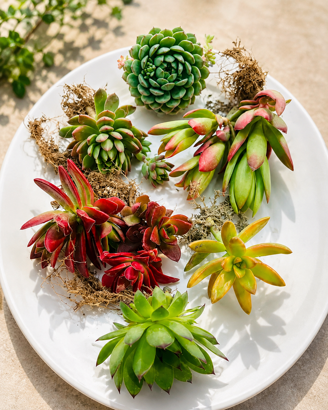 Succulent Combo of 6 β Mixed Variety Collection (Bare Rooted)